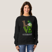 Catering Assistant Love St Patricks Day Gnome Leop Trui (Voorkant volledig)