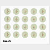 Catering Bakery Chef Rustic grayish green Ronde Sticker (Vel)
