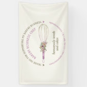 Catering Bakkerij Chef Glitter Gardeerbloem Bedank Spandoek (Verticaal)