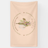 Catering Bakkerij Chef Rustiek Roze Spandoek (Verticaal)