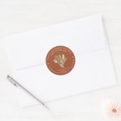 Catering Bakkerij Chef Rustiek terracotta Ronde Sticker (Envelop)