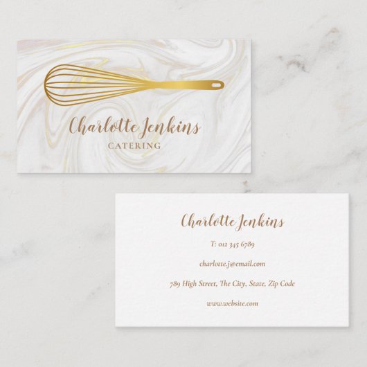 Catering Banketbakkerij Gouden Garde Marmerkrullen Visitekaartje (Voorkant / Achterkant)