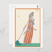 Catering Butterflies George Barbier Franse Mode Briefkaart (Voorkant / Achterkant)