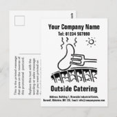 Catering Cartoon Design om te personaliseren Briefkaart (Voorkant / Achterkant)