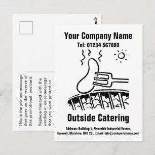 Catering Cartoon Design om te personaliseren Briefkaart
