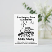 Catering Cartoon Ontwerp om te Personaliseren Briefkaart (Staand voorkant)
