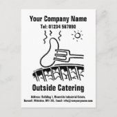 Catering Cartoon Ontwerp om te Personaliseren Briefkaart (Voorkant)