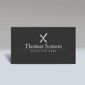 Catering Chef Black Knife Fork Visitekaartje