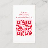 Catering Chef Event Planning Food Prep CUSTOM QR Visitekaartje (Achterkant)