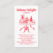 Catering Chef Event Planning Food Prep CUSTOM QR Visitekaartje (Voorkant)