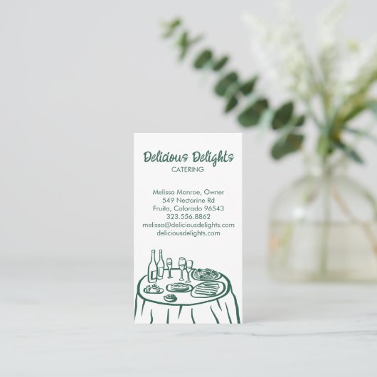 Catering Chef Event Planning Food Prep CUSTOM QR Visitekaartje (Staand voorkant)