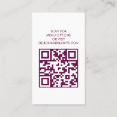 Catering Chef Event Planning Food Prep CUSTOM QR Visitekaartje (Achterkant)