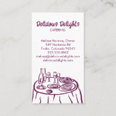 Catering Chef Event Planning Food Prep CUSTOM QR Visitekaartje (Voorkant)