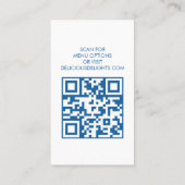 Catering Chef Event Planning Food Prep CUSTOM QR Visitekaartje (Achterkant)