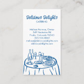 Catering Chef Event Planning Food Prep CUSTOM QR Visitekaartje (Voorkant)