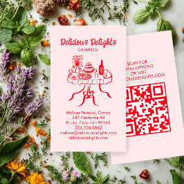 Catering Chef Event Planning Food Prep CUSTOM QR Visitekaartje