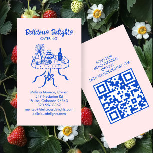 Catering Chef Event Planning Food Prep CUSTOM QR Visitekaartje