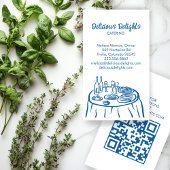Catering Chef Event Planning Food Prep CUSTOM QR Visitekaartje
