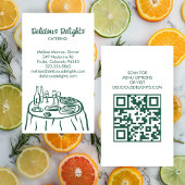Catering Chef Event Planning Food Prep CUSTOM QR Visitekaartje