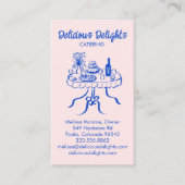 Catering Chef Event Planning Food Prep CUSTOM QR Visitekaartje (Voorkant)