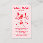 Catering Chef Event Planning Food Prep CUSTOM QR Visitekaartje (Voorkant)