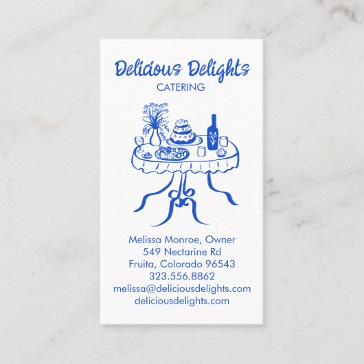 Catering Chef Event Planning Food Prep CUSTOM QR Visitekaartje (Voorkant)