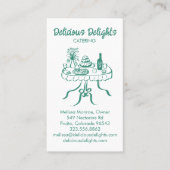 Catering Chef Event Planning Food Prep CUSTOM Visitekaartje (Voorkant)