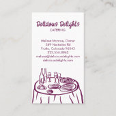 Catering Chef Event Planning Food Prep CUSTOM Visitekaartje (Voorkant)