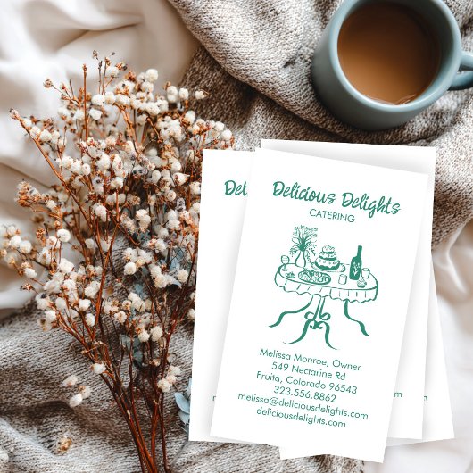 Catering Chef Event Planning Food Prep CUSTOM Visitekaartje