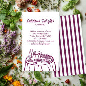 Catering Chef Event Planning Food Prep CUSTOM Visitekaartje