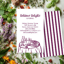 Catering Chef Event Planning Food Prep CUSTOM Visitekaartje