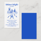 Catering Chef Event Planning Food Prep CUSTOM Visitekaartje (Voorkant / Achterkant)