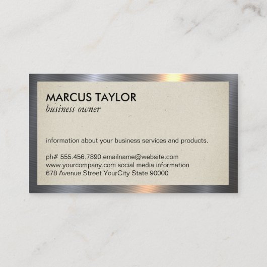 Catering | Chef | Salad Bar Visitekaartje (Achterkant)