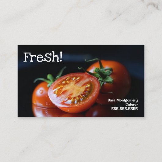 Catering, Chef, voedsel, professioneel Visitekaartje (Voorkant)