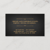 Catering - Chef voor persoonlijk gebruik - Luxury  Visitekaartje (Achterkant)