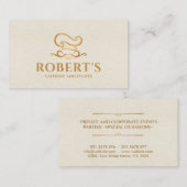 Catering - Chef voor persoonlijk gebruik - Luxury  Visitekaartje (Voorkant / Achterkant)