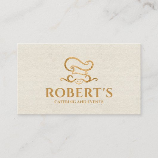Catering - Chef voor persoonlijk gebruik - Luxury  Visitekaartje (Voorkant)