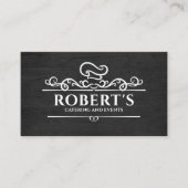 Catering - Chef voor persoonlijk gebruik - wit op  Visitekaartje (Voorkant)