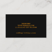 Catering Chef Wedding Planner Visitekaartje (Achterkant)