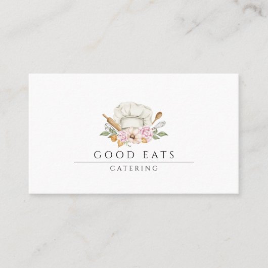 Catering Culinaire Waterverf Pet van de chef-kok Visitekaartje (Voorkant)