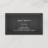 Catering Elegant Dark Wood Chef Visitekaartje (Achterkant)