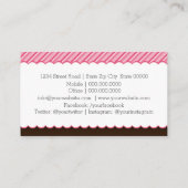 Catering en evenementen chocolade Geen Logo Visitekaartje (Achterkant)