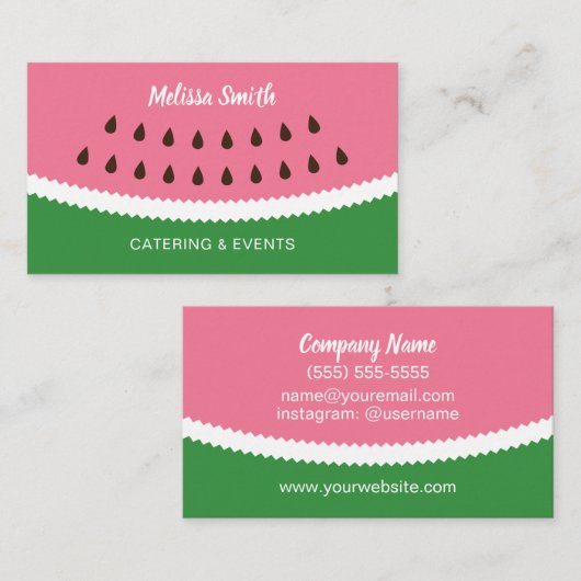 Catering Event Planner Visitekaartje (Voorkant / Achterkant)