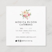 catering floral business vierkante visitekaartje (Achterkant)