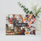 Catering Hout Kornfoto collage modern Hartelijk da Bedankkaart (Staand voorkant)
