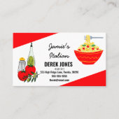 catering in de Italiaanse resturale spaghetti Visitekaartje (Voorkant)