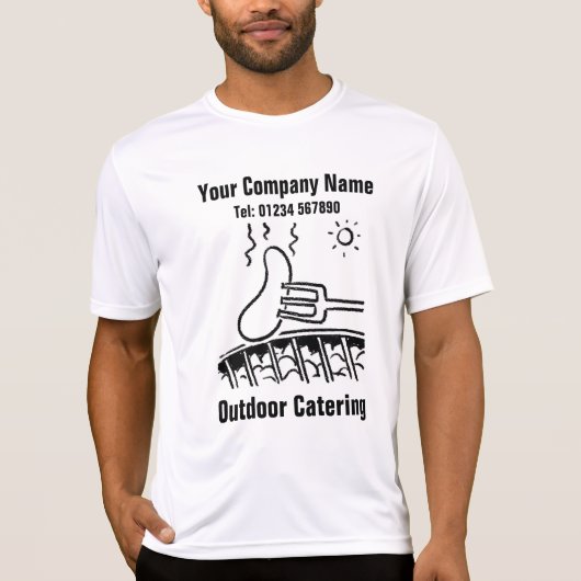 Catering in openlucht BBQ of Barbecue T-shirt (Voorkant)