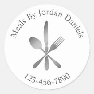 Catering maaltijdprep Persoonlijke Chef Business L Ronde Sticker