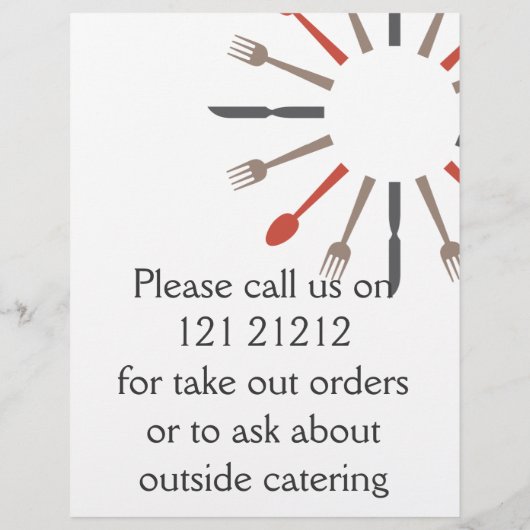 Catering menu (Achterkant)