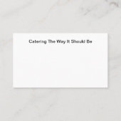 Catering Moderne nieuwe Visitekaartjes (Achterkant)